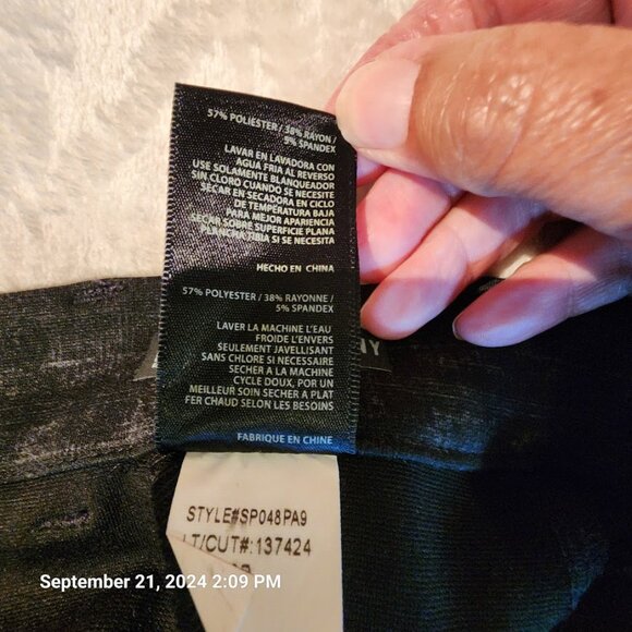 Kut From The Kloth Ellery Slim Straight Printed Pant Skinny 8 Petite Black/Grey - Picture 12 of 13